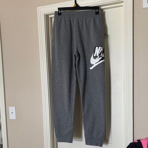Nike Kids Charcoal Joggers with Nike logo on side size XL
